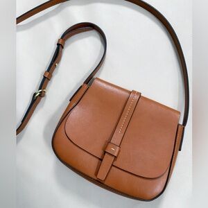 GAP Cognac Vegan Leather Crossbody Bag